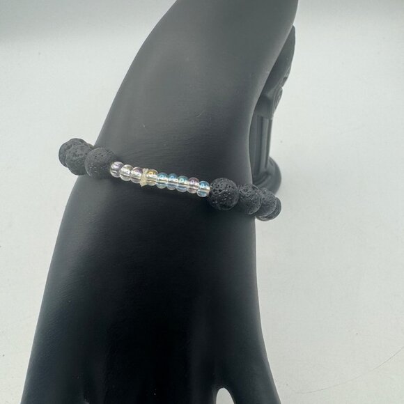 Multicolor Lava Bead Stretch Bracelet Aromatherapy Essential Oil Diffuser Unisex - Picture 3 of 5